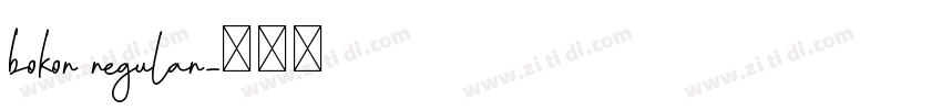 bokor regular字体转换
